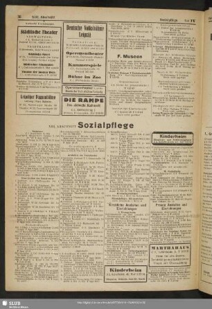 XIII. Abschnitt. Sozialpflege