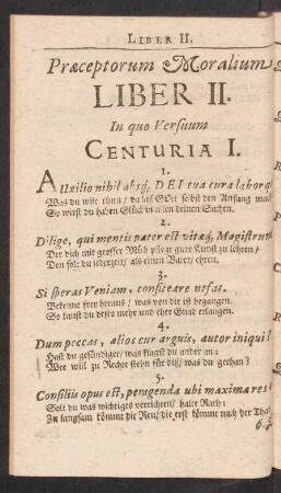 Praeceptorum Moralium Liber II.