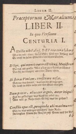 Praeceptorum Moralium Liber II.