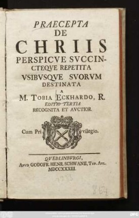 Praecepta De Chriis