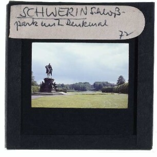 Schwerin, Schlosspark, Reiterdenkmal Friedrich Franz II.
