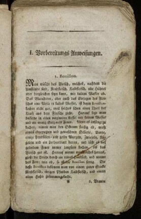 I. Vorbereitungs Anweisungen