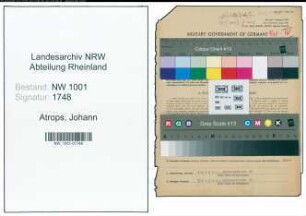 Entnazifizierung Johann Atrops, geb. 31.08.1894 (Schornsteinfeger)