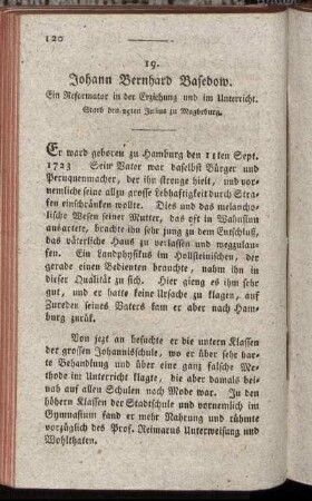 19. Johann Bernhard Basedow.