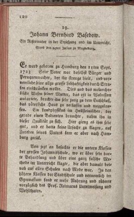 19. Johann Bernhard Basedow.