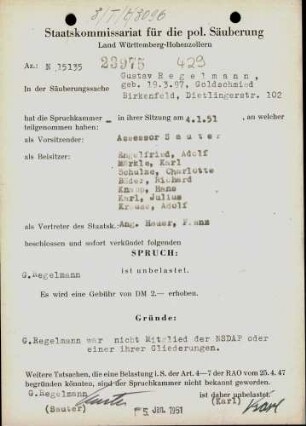 Regelmann, Gustav
