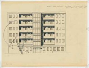 Wohn- und Geschäftshaus Kantstraße 56, Berlin-Charlottenburg: Hofansicht 1:100