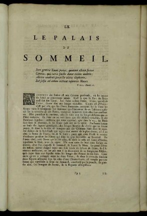 LX. Le Palais Du Sommeil