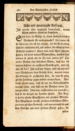 Acht und zwanzigste Anfrage - Dreyßigste Anfrage