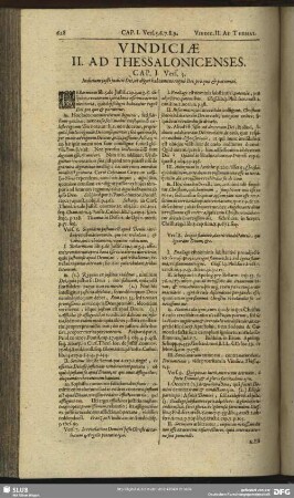 Vindiciae II. Ad Thessalonicenses