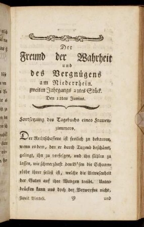zweiten Jahrgangs 23tes stück. Den 13ten Junius.