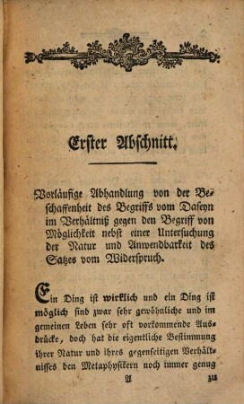 Ueber das Daseyn Gottes in Beziehung auf Kantische und Mendelsohnsche Philosophie