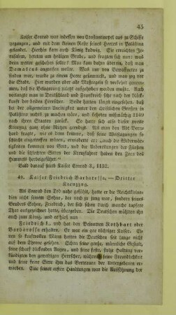 49. Kaiser Friedrich Barbarossa. - Dritter Kreuzzug