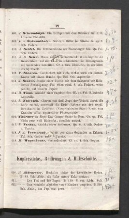 Kupferstiche, Radirungen & Helzschnitte