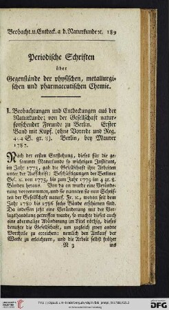 Periodische Schriften