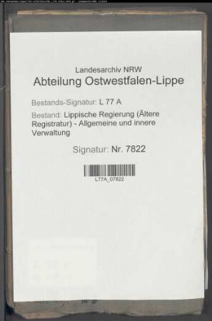 Anstellung der Flurschützen im Amt Lipperode