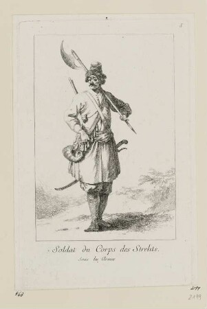 Soldat du Corps des Strelits, Blatt 5 der Folge "Les Strelits"