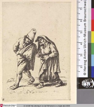 [Das wandernde Paar; The couple walking; Homme et femme marchant ensemble]