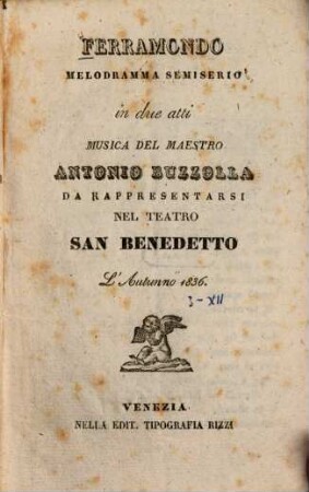 Ferramondo : Melodramma semiserio in 2 atti