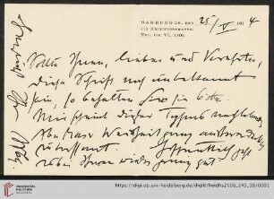Brief von Aby Moritz Warburg an Franz Boll