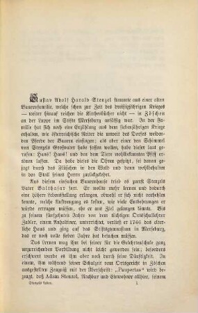 Gustav Adolf Harald Stenzels Leben