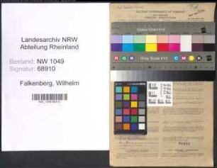 Entnazifizierung Wilhelm Falkenberg , geb. 26.02.1889 (Landwirt)