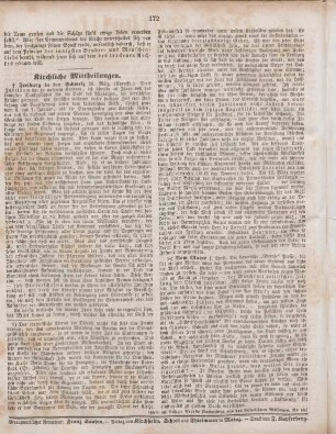 172 Kirchliche Mittheilungen