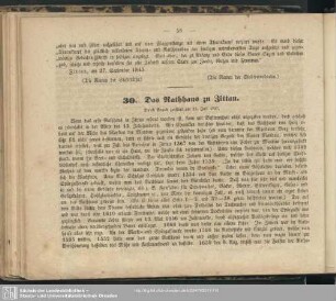30. Das Rathhaus zu Zittau : durch Brand zerstört am 23. Juli 1757