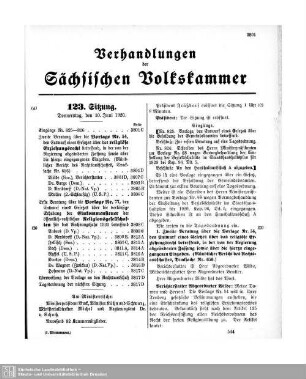 123. Sitzung