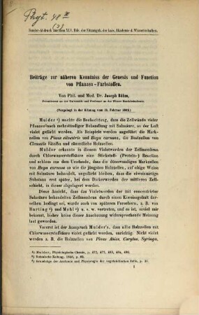 Separatabdrücke aus den Sitzungsberichten der K. Akad. d. Wiss. in Wien-math.-raturw. Classe, 3
