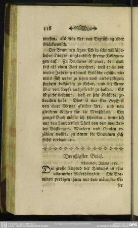 Dreyßigster Brief
