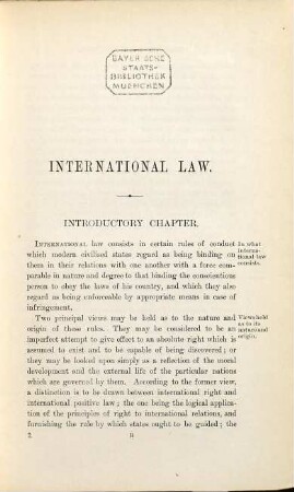A Treatise on international Law