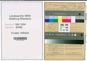 Entnazifizierung Wilhelm Fruetel , geb. 09.07.1907 (Arbeiter)
