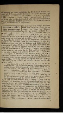 Ein anderes verderbliches Friedensrezept