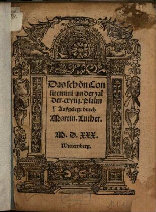 Das schön Confitemini an der zal der cxviii. Psalm