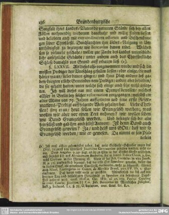 [§ LXXVII. Exempel von einer sonderbahren Reformations-Predigt in Berlin]