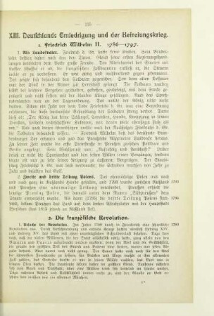 XIII. Deutschlands Erniedrigung und der Befreiungskrieg