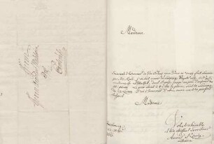 Amand König an Karoline Luise von Baden (Straßburg)