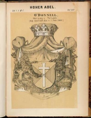 Taf. 287. O 'Donnell, Herzog v. Tetuan, Herzog v. Tetuan. (Kgl. Spanisch. Dipl. v. 7. Febr. 1860.)