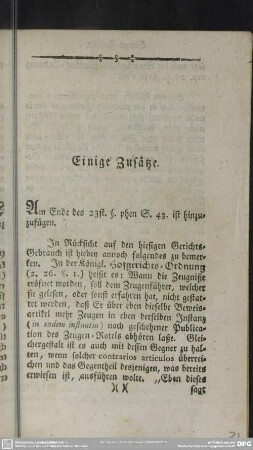 Einige Zusätze