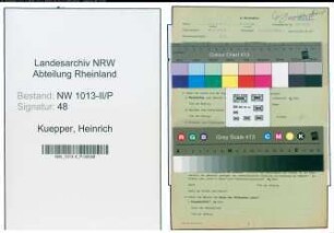 Entnazifizierung Heinrich Kuepper , geb. 26.01.1913 (Polizist)