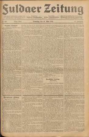 Ausgabe vom Dienstag, den 19. Mai 1914.