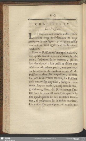 Chapitre IV. Des Poissons