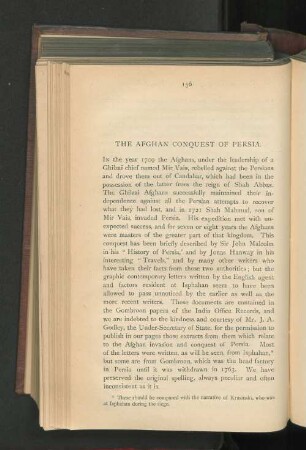 The Afghan Conquest of Persia.