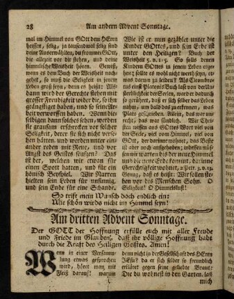 28-45, Am dritten Advent Sonntage