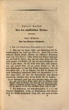 Die Experimental-Physik, 2. Von den physikalischen Gesetzen