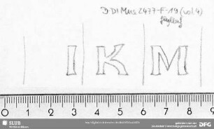 W-Dl-465 Posthornschild (gekrönt) + Marke + "WR" / "IKM"