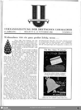Weihnachten 1936 ein ganz großer Erfolg, wenn . . .