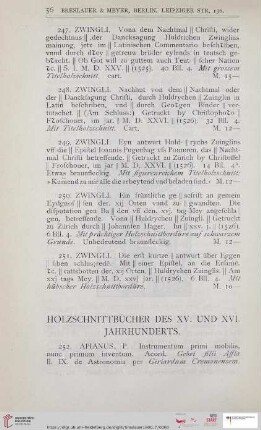 Holzschnittbücher des XV. und XVI. Jahrhunderts (Nr. 252 - 348)