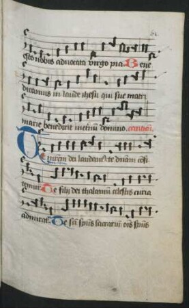 Te deum, marianische Bearbeitung, lat. (mit Notation)